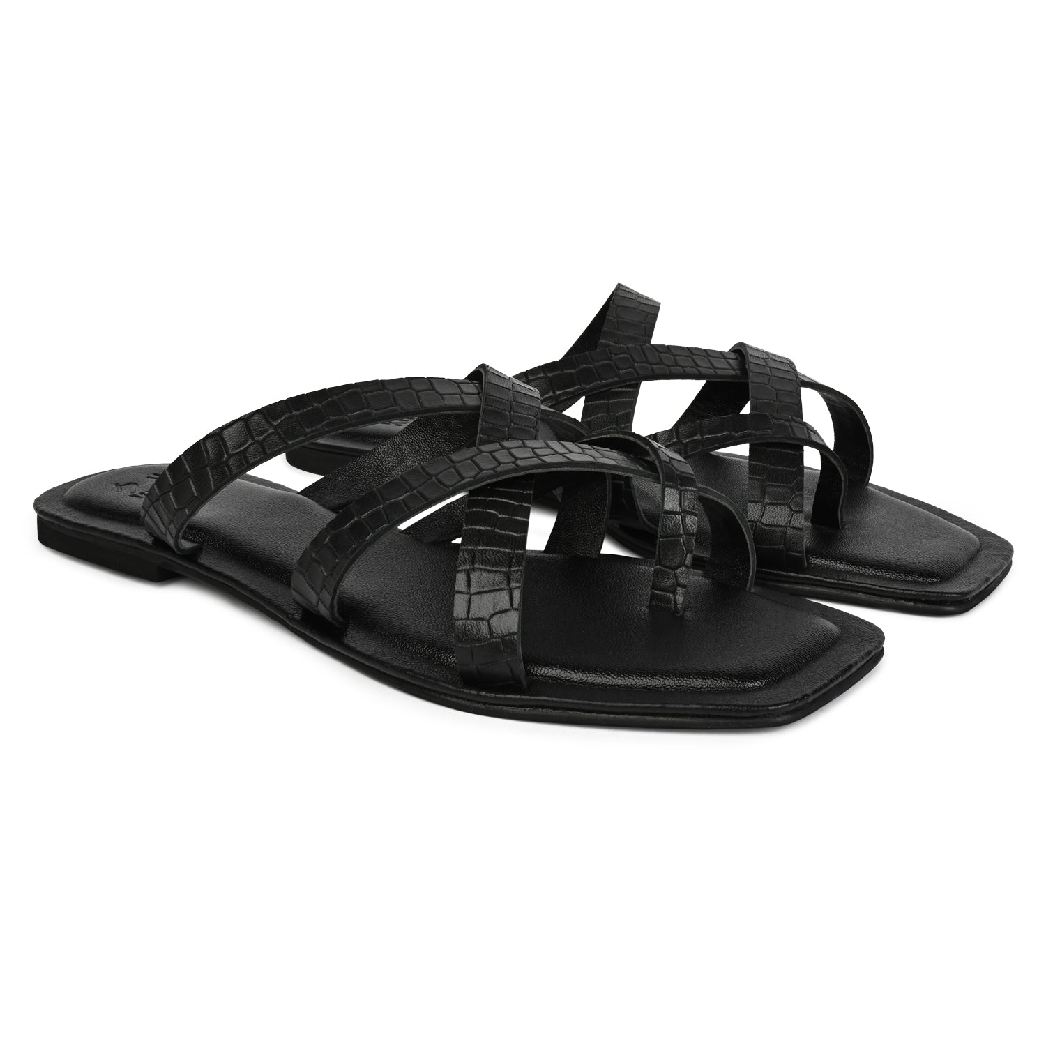 Akira Black Croc Print for Women
